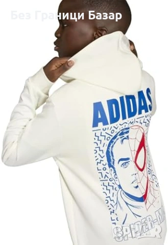 Нов adidas детски суитшърт Marvel Spider-Man с качулка унисекс 5/6 деца, снимка 5 - Други - 53818088