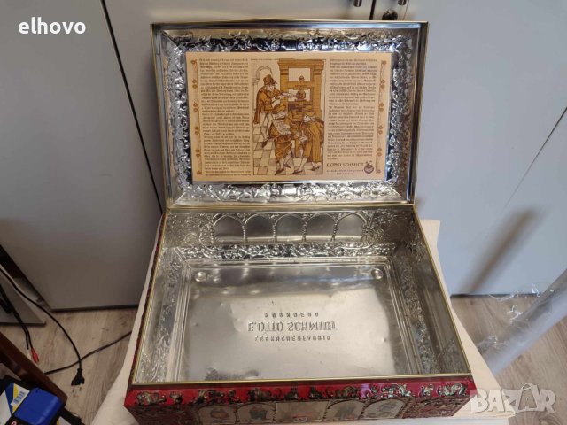 Стара немска ламаринена кутия за бисквити, снимка 9 - Антикварни и старинни предмети - 44400828