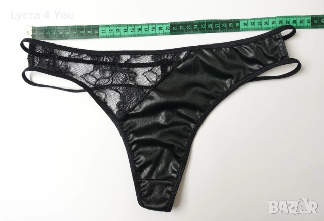 L дамска прашка с кожен ефект и двоен ластик на талията, снимка 9 - Бельо - 52148158