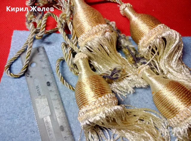 ЧИФТ СТАРИ ВИСУЛКИ от РЕТРО КАДИФЕНИ / ПЛЮШЕНИ ЗАВЕСИ ПЕРДЕТА 47616, снимка 8 - Антикварни и старинни предмети - 47598412