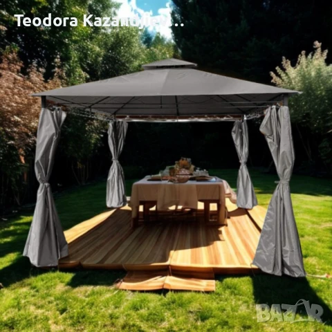 Шатра MUHLER  – Просторна, стабилна и стилна защита за вашето открито пространство, снимка 2 - Градински мебели, декорация  - 50696857