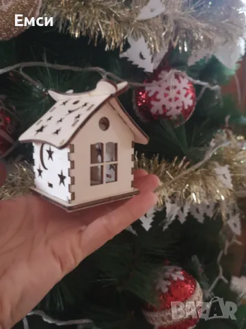 дървени коледни -елхи,фенери,къщички , снимка 11 - Коледни подаръци - 48122585