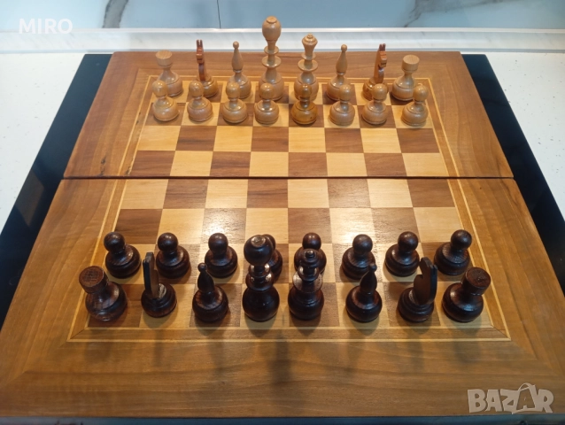 Шах с дървени фигури, снимка 6 - Шах и табла - 52643195