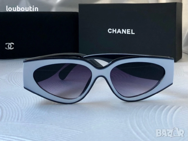 Дамски слънчеви очила котка бяло и черно, снимка 5 - Слънчеви и диоптрични очила - 52914542