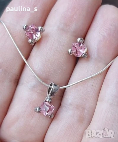 Два различни броя / Винтидж сребърен комплект от три части / проба 925 , снимка 10 - Бижутерийни комплекти - 43447261