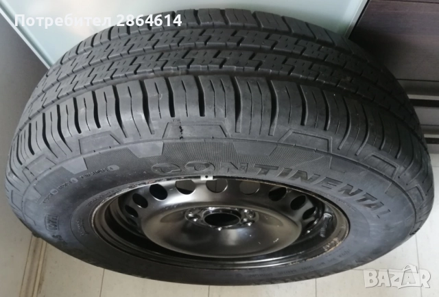 215/75R16 M+S Гума с джанта Continental Contact за SUV 4x4, снимка 8 - Гуми и джанти - 52676548