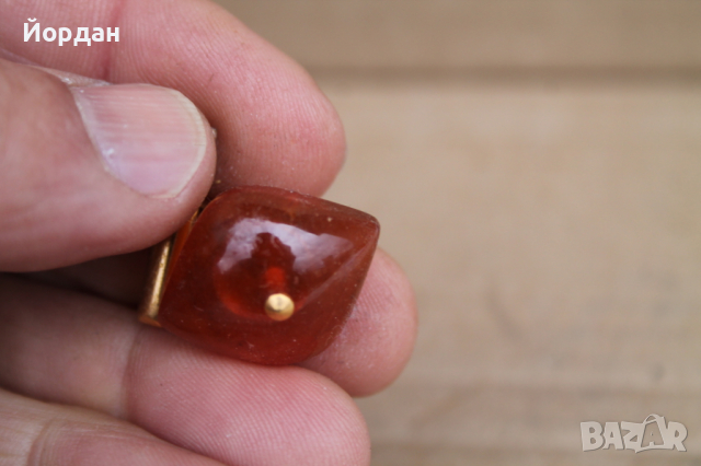 СССР кехлибарени копчета за ръкавели, снимка 2 - Антикварни и старинни предмети - 44792684