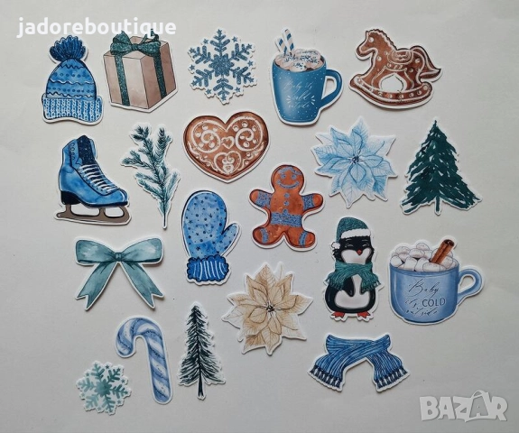 Стикери за скрапбук Зимни/ Коледни/ Новогодишни теми, снимка 3 - Други - 48048508