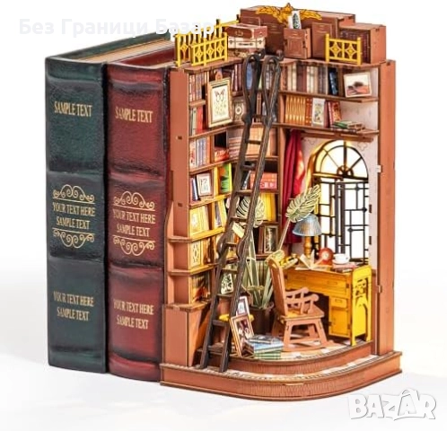 Нов Креативен 3D книжен декор Мини библиотека за рафт DIY модел 