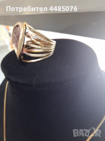 ЗЛАТЕН ДАМСКИ КОМПЛЕКТ 14К. , снимка 6 - Бижутерийни комплекти - 51028386