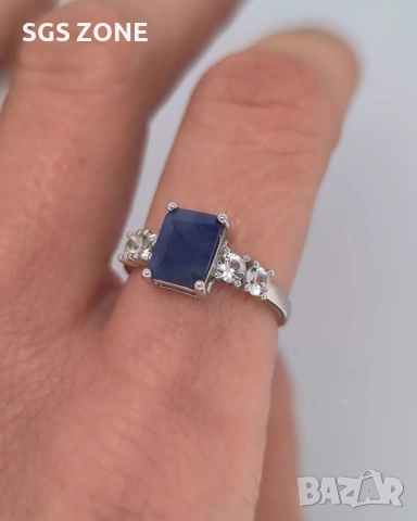 Сребърен Пръстен със Смарагд , снимка 2 - Пръстени - 51510300