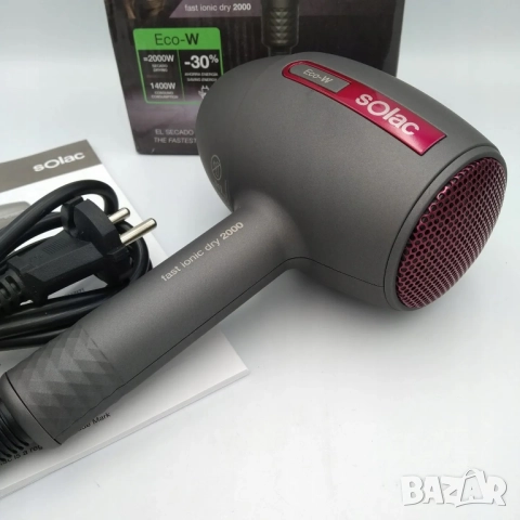 Мощен професионален сешоар с дифузер, концентратор и йонизация , снимка 2 - Сешоари - 51651567