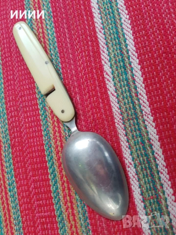 Сгъваема лъжица слонова кост, снимка 3 - Антикварни и старинни предмети - 53708985