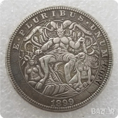 PLURIBUS UNUM Луцифер  Дявол/сатана монета   Сатанински медальон 1 долар