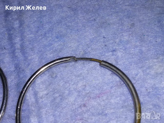 КЛАСИЧЕСКИ РЕТРО АРТ ОБЕЦИ ЕДНАТА СРЕБЪРНА СРЕБРО 925 ДРУГАТА е ПОСРЕБРЕНА БЛАГОРОДНА СТОМАНА 13905, снимка 5 - Обеци - 40921532