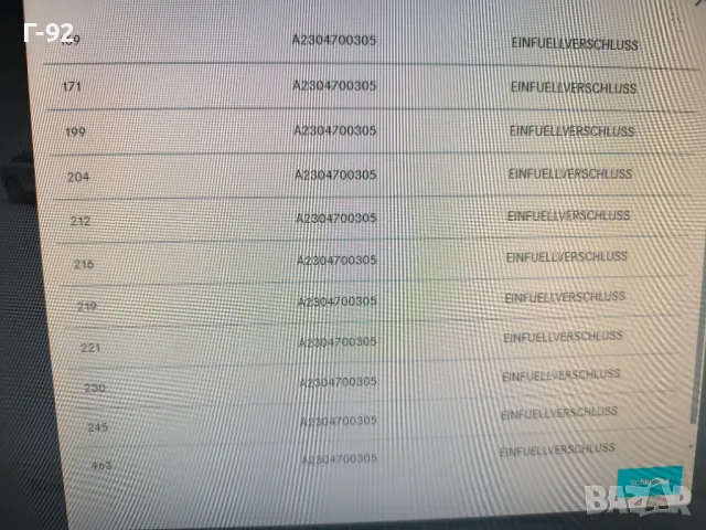 A2214700705=A2304700305**NEU**Нови оригинални части**MERCEDES-BENZ**Капачка за резервоар за гориво**, снимка 10 - Части - 50089371