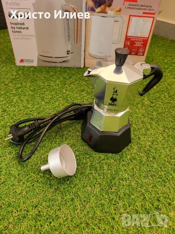 Кафеварка Bialetti Moka Elettrika за 2 чаши с бутон, снимка 5 - Кафемашини - 56068127