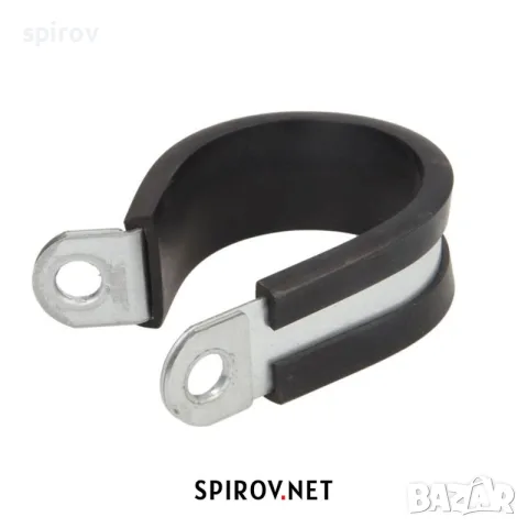 P‑скоба за кабели и маркучи метална с гумена подложка (6–70 mm), снимка 10 - Части - 55715841