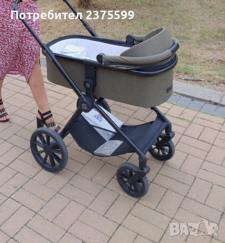 Комбинирана количка Moon Clicc Moss Green Melange, снимка 4 - Детски колички - 53288013