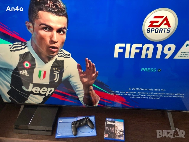 Playstation 4 с джойстик и два диска PS4, снимка 3 - PlayStation конзоли - 52774582