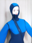 М Неопренов,водолазен костюм/боди с дълъг ръкав/ в синьо, снимка 1