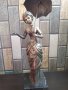 Бронзова Скулптура във Сребърно Покритие-Дамата със Чадъра 19 Век Испания 31 см Височина , снимка 3