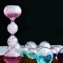 Елегантен стъклен, цветен таймер – тип „пясъчен часовник“  с мехурчета SL4, снимка 8