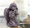 3D Ангел момче молещ молитва Кръщене силиконов молд форма фондан шоколад смола гипс свещ, снимка 10