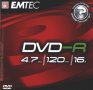 DVD-R EMTEC 4.7GB, 120min, 16x - празни дискове в кутия , снимка 1 - DVD филми - 34122021