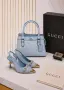 Gucci Дамски Светло Сини Обувки На Ток Гучи Код E149, снимка 5