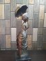 Бронзова Скулптура във Сребърно Покритие-Дамата със Чадъра 19 Век Испания , снимка 4