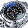  Jaragar Pilot Design автоматичен часовник с 3 подциферблата, дата, въртящ се безел , снимка 7