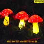 Комплект от 8 соларни лампи за градина – червени гъбки с точки - КОД 4494, снимка 5