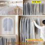 Бял калъф за съхранение на дрехи - 3 размера - КОД 3067, снимка 7