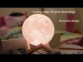 Лампа във формата на Луна с LED светлина и дървена поставка, снимка 4