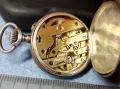 Стар ШВЕЙЦАРСКИ СРЕБЪРЕН ДЖОБЕН ЧАСОВНИК с КРАСИВА РЕТРО ОРНАМЕНТИКА ФУНКЦИОНИРАЩ 47690, снимка 5