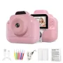 Детски фотоапарат за моментни снимки с дисплей мини термален Принтер с хартия комплект Розов Син, снимка 8