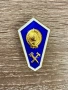 Винтидж значка за завършване на техникум – СССР, син емайл, снимка 1
