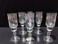 ретро стъклени чаши за ракия, снимка 4