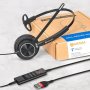 Нови USB Професионални Слушалки за PC, Конференции, Skype, офис, снимка 4