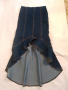 Оригинална, дълга, асиметрична дънкова пола, тип Русалка на модна къща  Аndrea размер L, снимка 1 - Поли - 44763596