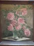 Стара картина-цветя, снимка 1