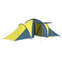 vidaXL Къмпинг палатка за 6 души синьо и жълто(SKU:93185, снимка 1 - Палатки - 44628636