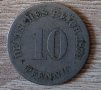 10 пфенига 1876 Германия , буква Е-Дрезден с159