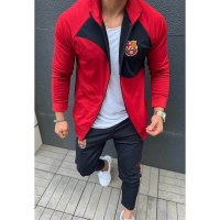 Мъжки футболен екип FC BARCELONA, черен с червено, полиестер, снимка 2 - Спортни дрехи, екипи - 44550401