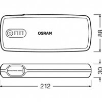 Външна батерия Osram Batterystart 400 за стартиране на двигателя, 16800mAh, 12V, 400-2000A, снимка 4 - Аксесоари и консумативи - 39916569