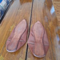 Стари дамски кожени пантофи,чехли #3, снимка 3 - Други ценни предмети - 33798574