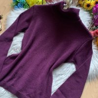 Лилаво поло рипс, снимка 2 - Блузи с дълъг ръкав и пуловери - 39526696