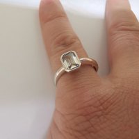 Златен годежен пръстен от бяло злато , снимка 7 - Пръстени - 34620052