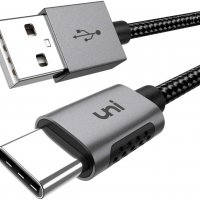 uNi вискокачествен USB-A to USB-C Charging Cable, 60 W,  300 см., снимка 1 - USB кабели - 33915659
